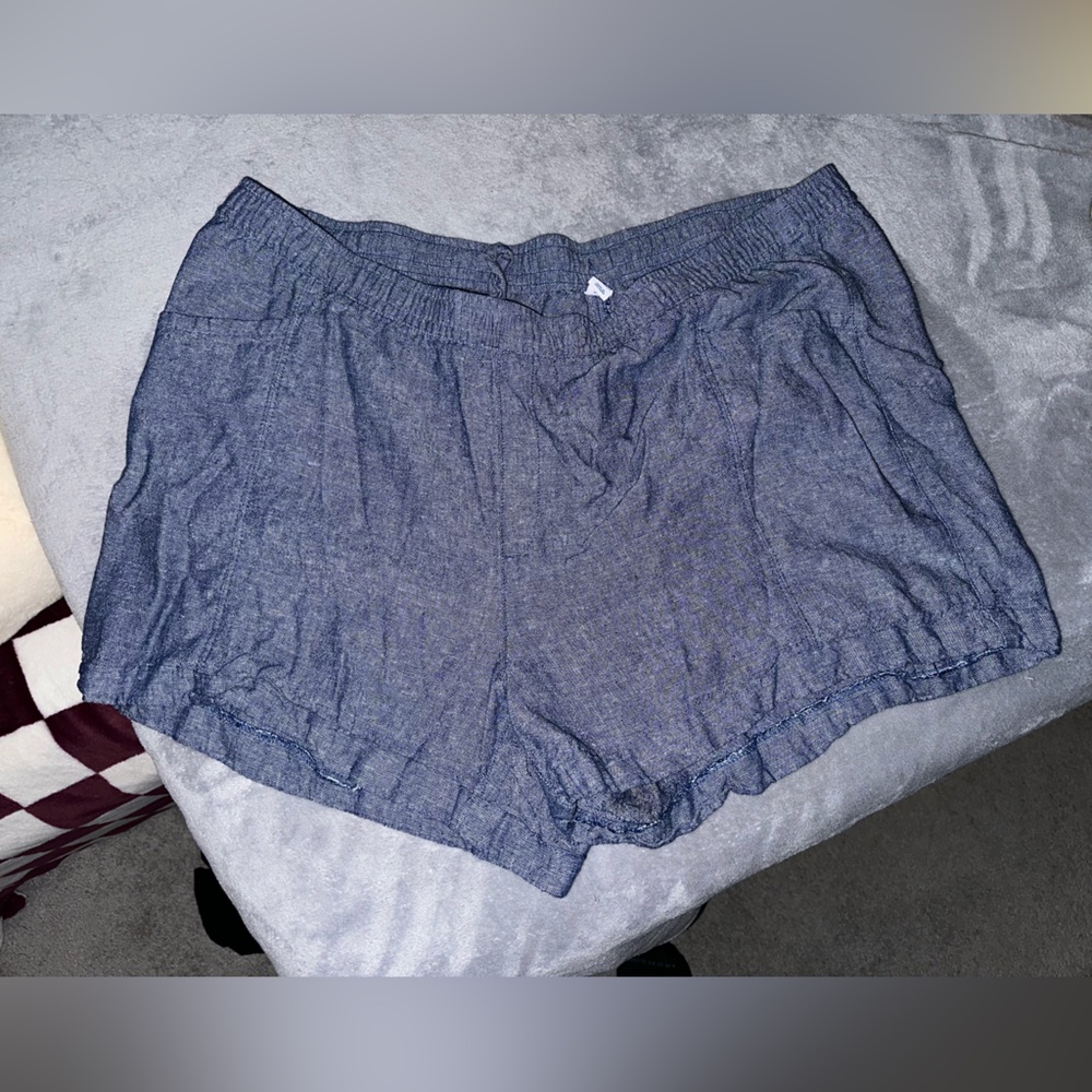 Old Navy Blue Linen Shorts